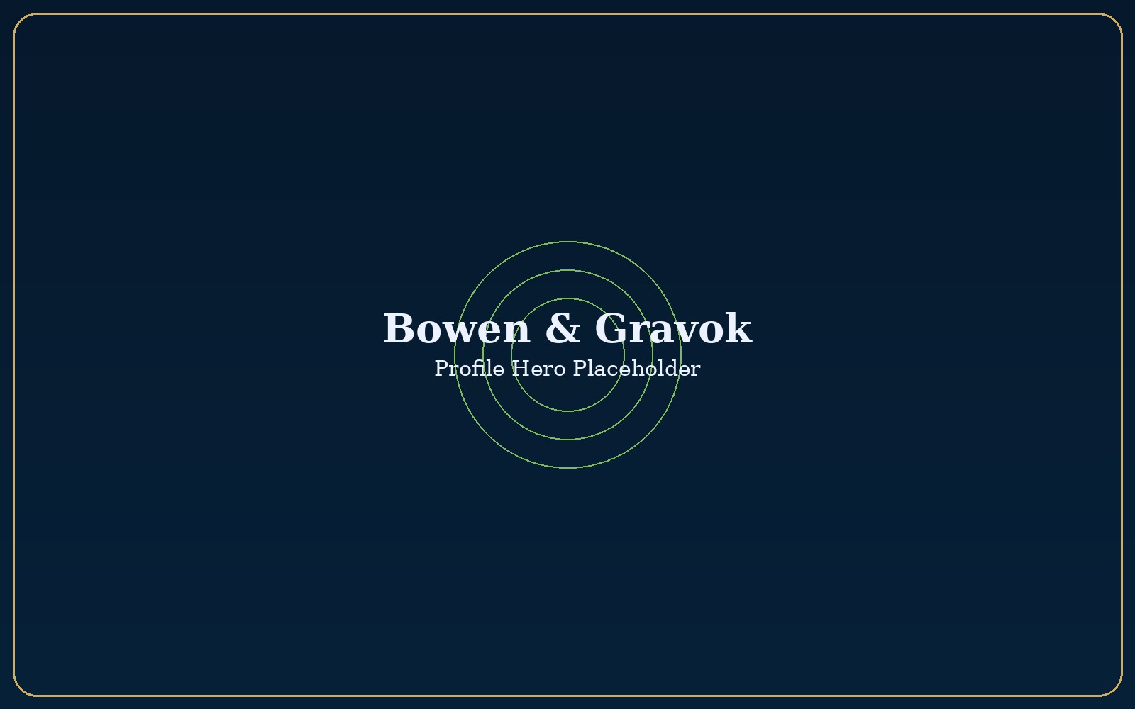 Bowen & Gravok profile art placeholder